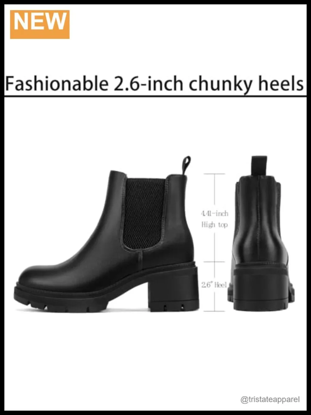 Wide Width Chelsea Ankle Boots with 2.6